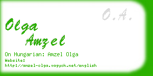olga amzel business card